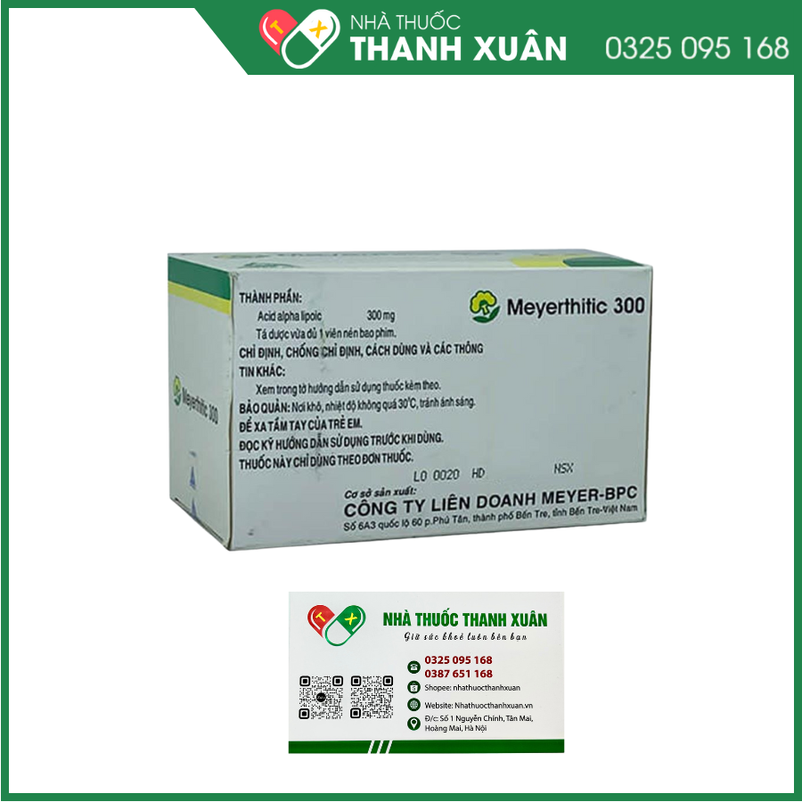 Meyerthitic 300 điều trị duy trì các rối loạn cảm giác do bệnh viêm đa dây thần kinh đái tháo đường